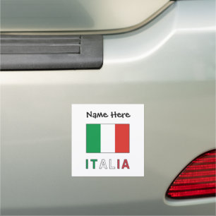 Italia Bandeira Italiana Personalized  Car Magnet