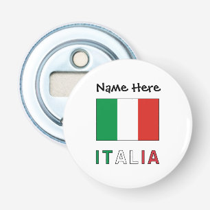 Italia Bandiera Italiana Black Personalization Bottle Opener