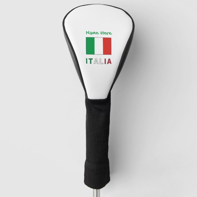 Italia Bandiera Italiana Green Personalization  Golf Head Cover (Front)