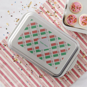 Italia Bandiera Italiana Tiled Green Personalized  Cake Pan