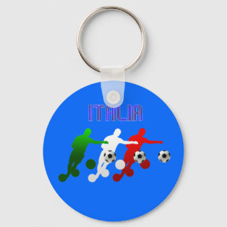 Italia Calcio Bend It Soccer Player Italy flag Keychain