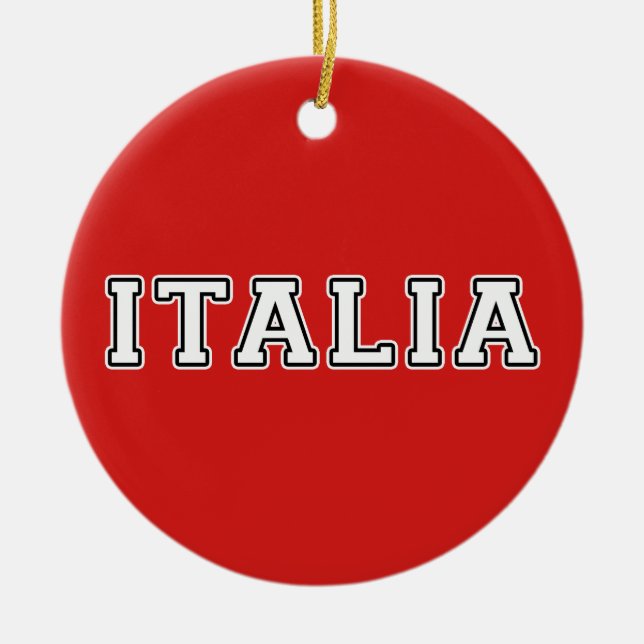 Italia Ceramic Ornament (Front)