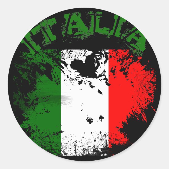 ITALIA CLASSIC ROUND STICKER (Front)