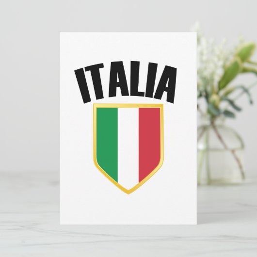Italia Crest Italy Flag (Standing Front)
