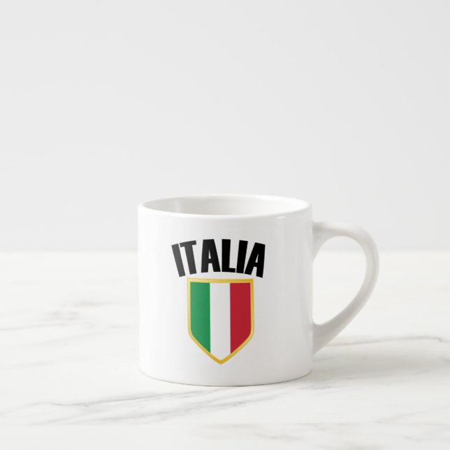 Italia Crest Italy Flag Espresso Cup (Right)
