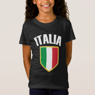 Italia Crest Italy Flag Soccer Fan T-Shirt