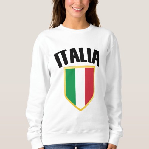 Italia Crest Italy Flag Sweatshirt