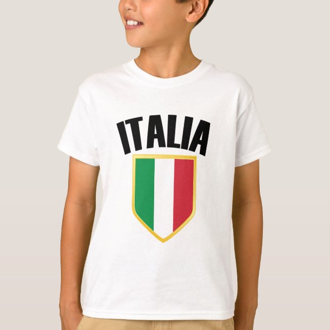 Italia Crest Italy Flag T-Shirt (Front)