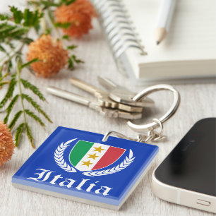 Italia Crest Keychain