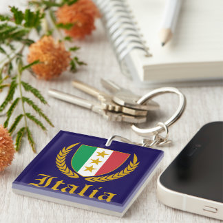 Italia Crest Keychain