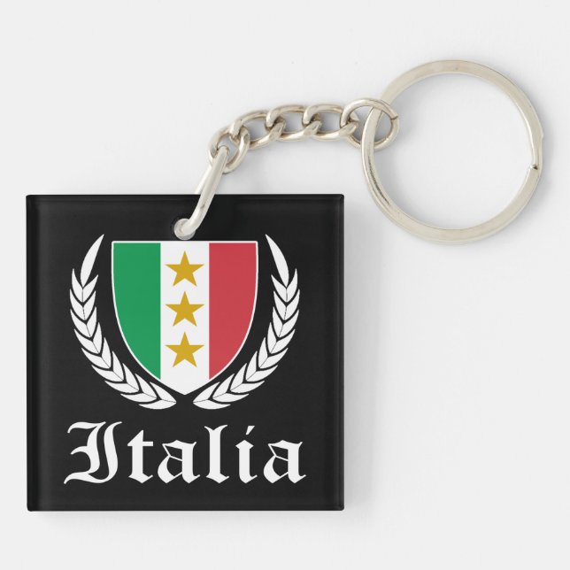 Italia Crest Keychain (Back)