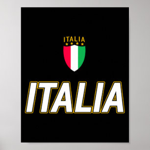 Italia Design Italian Soccer Jersey Style Italy T Poster