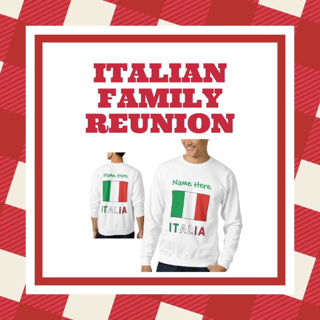 Italia e Bandiera Italiana con il Tuo Nome Sweatshirt (Creator Uploaded)