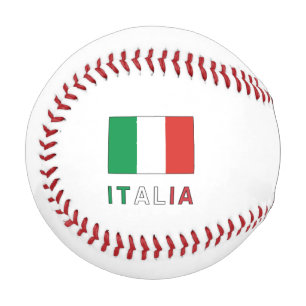 Italia e Bandiera Italiana Green Personalization Baseball
