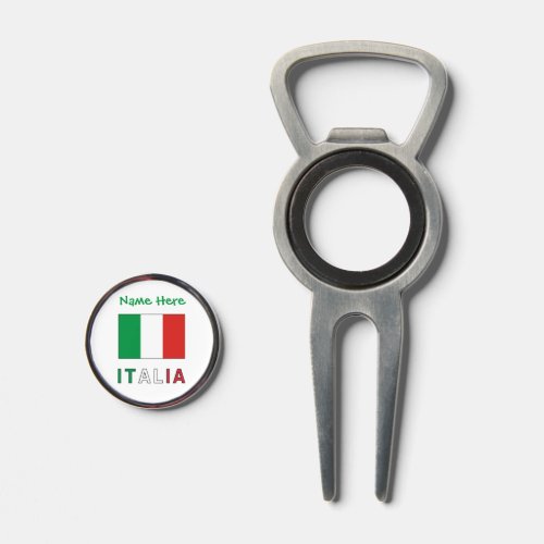 Italia e Bandiera Italiana Green Personalization  Divot Tool