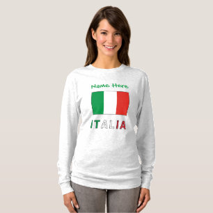 Italia e Bandiera Italiana Personalized Women's  T-Shirt