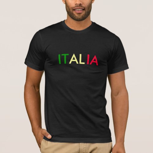 ITALIA Flag Color Design T_Shirt
