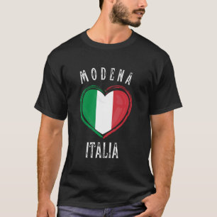 Italia Flag Heart Modena City T-Shirt