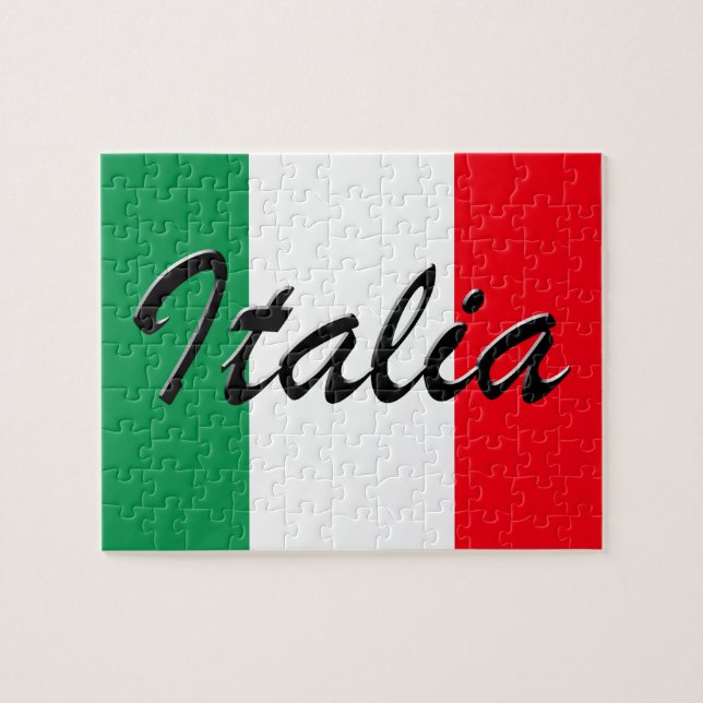 Italia Flag - High Quality Jigsaw Puzzle (Horizontal)