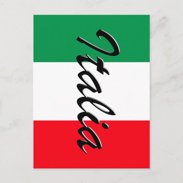 Italia Flag - High Quality Postcard (Front)