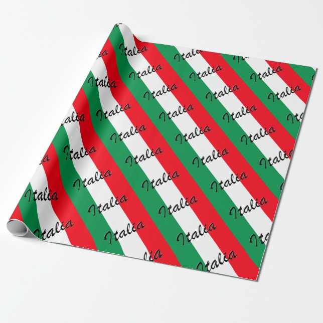 Italia Flag - High Quality Wrapping Paper (Unrolled)
