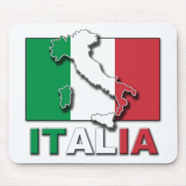 Italia Flag Land Mouse Pad (Front)
