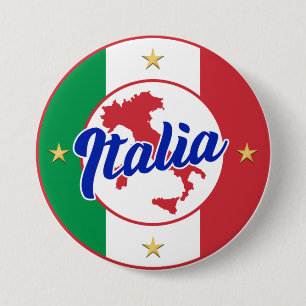Italia Flag & Map Button