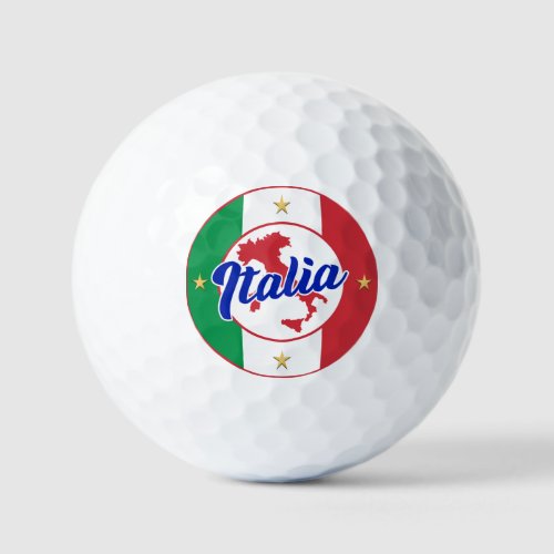 Italia Flag  Map Golf Balls
