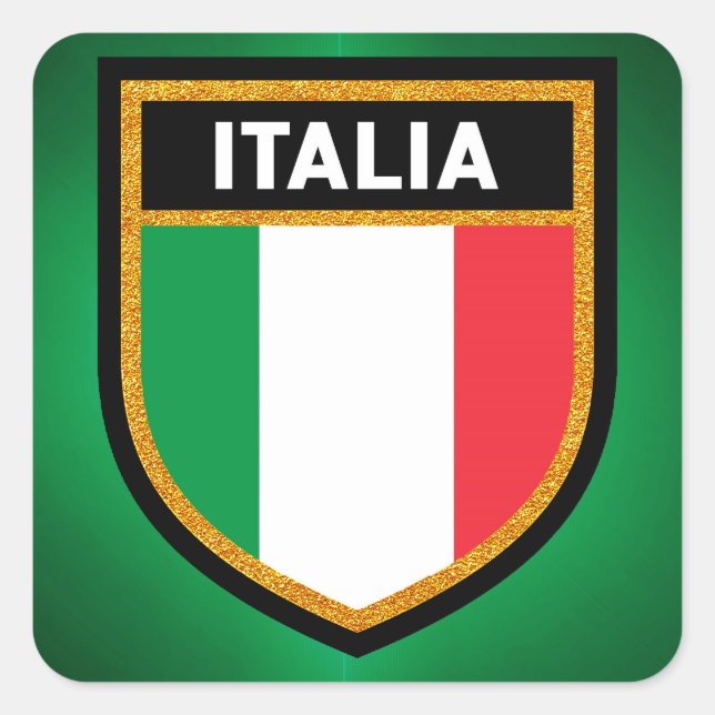 Italia Flag Square Sticker (Front)