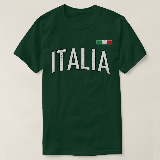Italia Flag Vintage Italian Italy Heritage T-Shirt (Design Front)