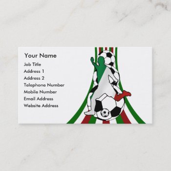 Italia  Football Soccer Coach Business Cards by giftsbonanza at Zazzle
