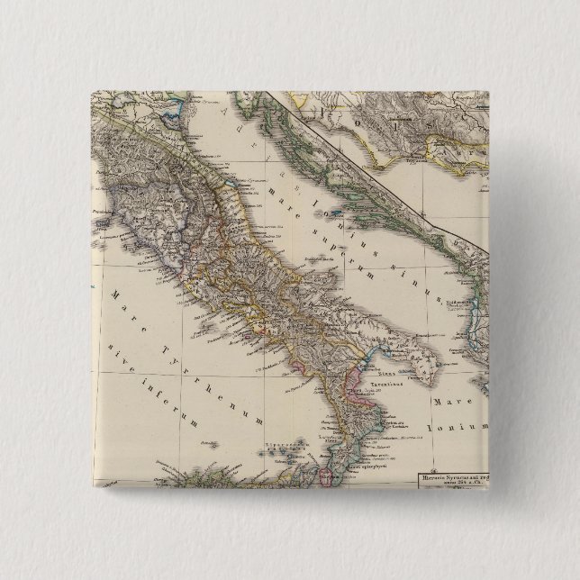 Italia, Gallia cisalpina, Sicilia, Sardinia Pinback Button (Front)