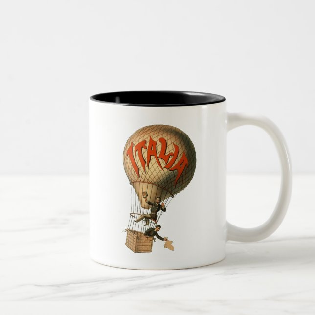 Italia Hot Air Balloon Two-Tone Coffee Mug (Right)