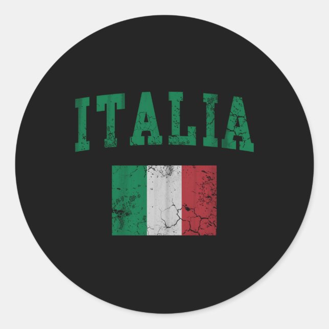 Italia Italian Flag Classic Round Sticker (Front)