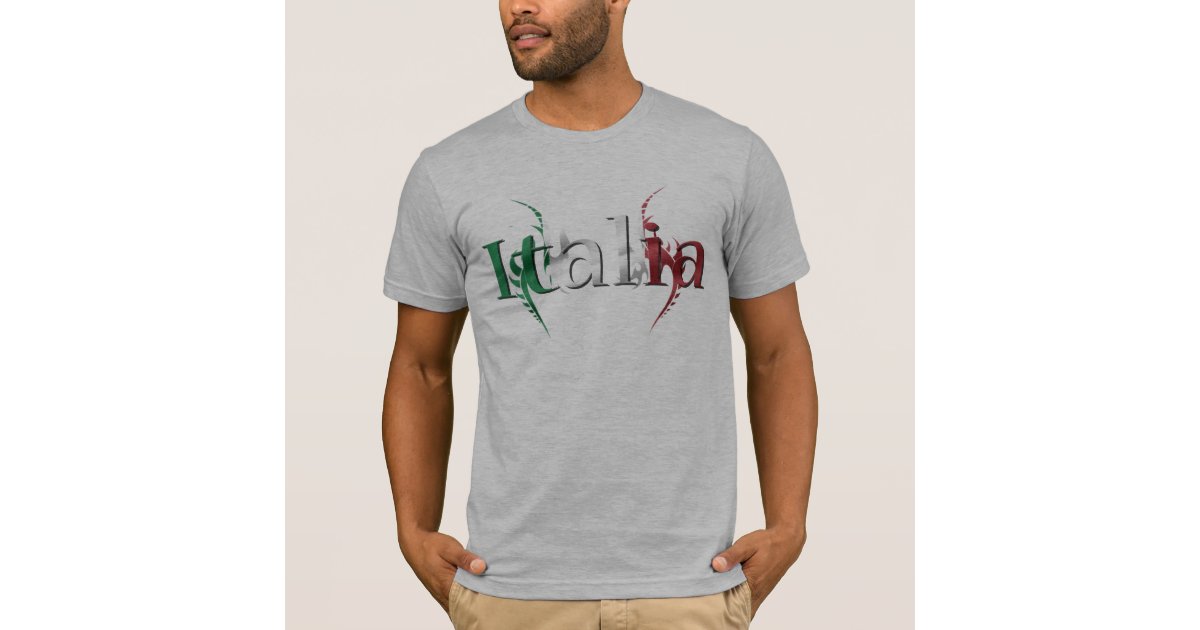 Italia Italian Stallion Flag Shirt With Tribal | Zazzle