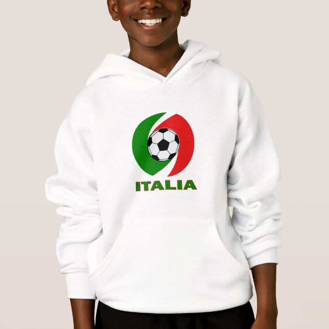 Italia Italy Flag Ball Design Hoodie (Front)