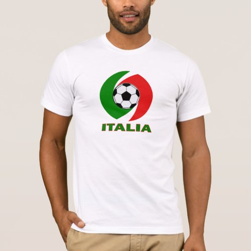 Italia Italy Flag Ball Design T_Shirt