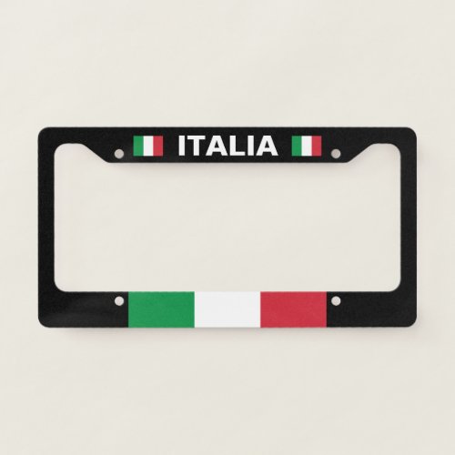 Italia Italy Flag License Plate Frame