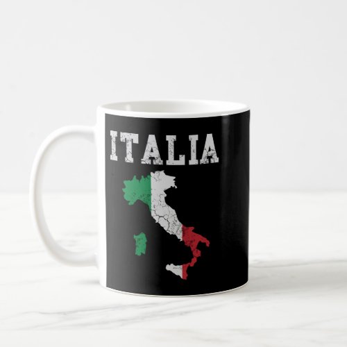Italia Italy Flag Map Italian Italiano Family Pull Coffee Mug
