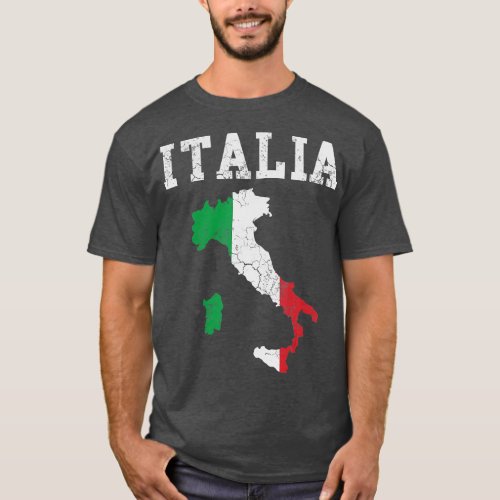 Italia Italy Flag Map Italian Italiano Family  T_Shirt
