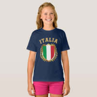 Italia/Italy Flag Shield T-Shirt