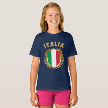 Italia/Italy Flag Shield T-Shirt