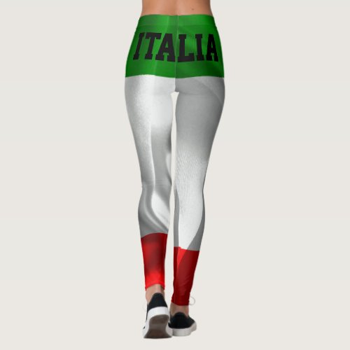 ITALIA ITALY Italian Flag Custom Fitness Leggings