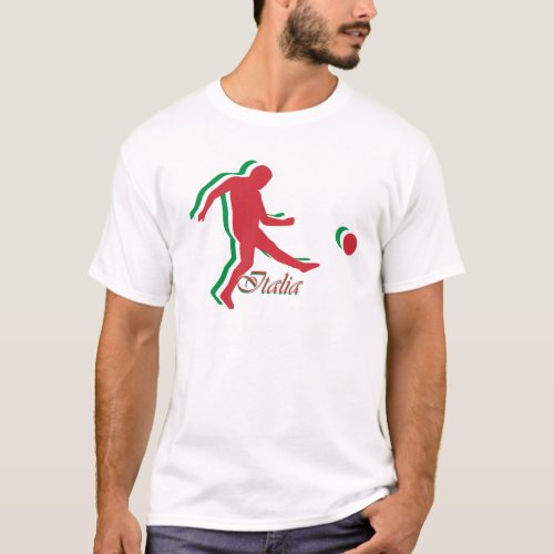 Italia Italy Italian Soccer Player Tricolore T_Shirt