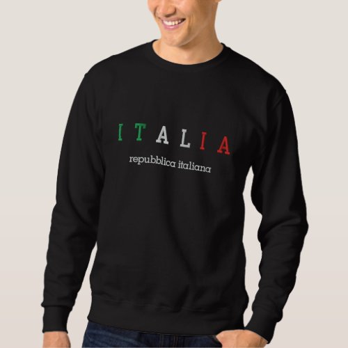 ITALIA Italy Repubblica italiana Embroidered Sweatshirt