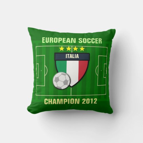 Italia Italy Soccer Champion 2012 Throw Pillow