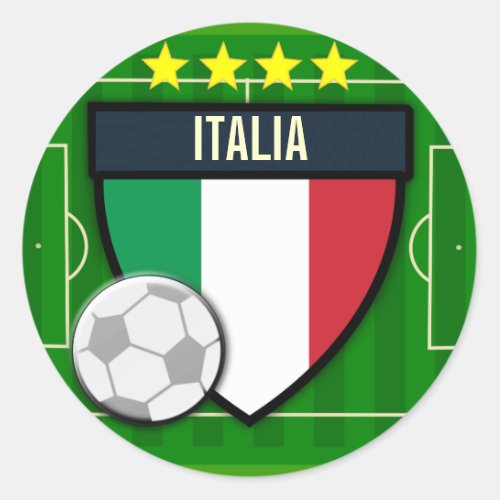 Italia Italy Soccer Classic Round Sticker