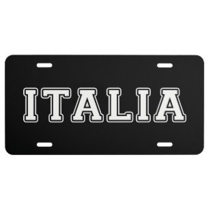 Italia License Plate