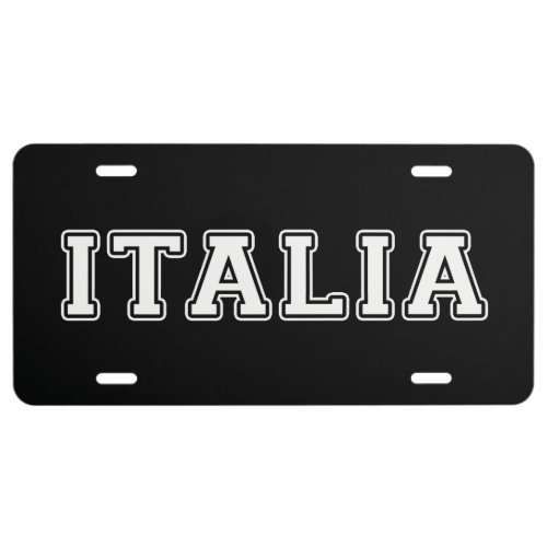 Italia License Plate