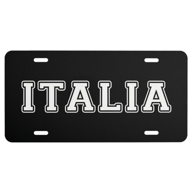 Italia License Plate (Front)